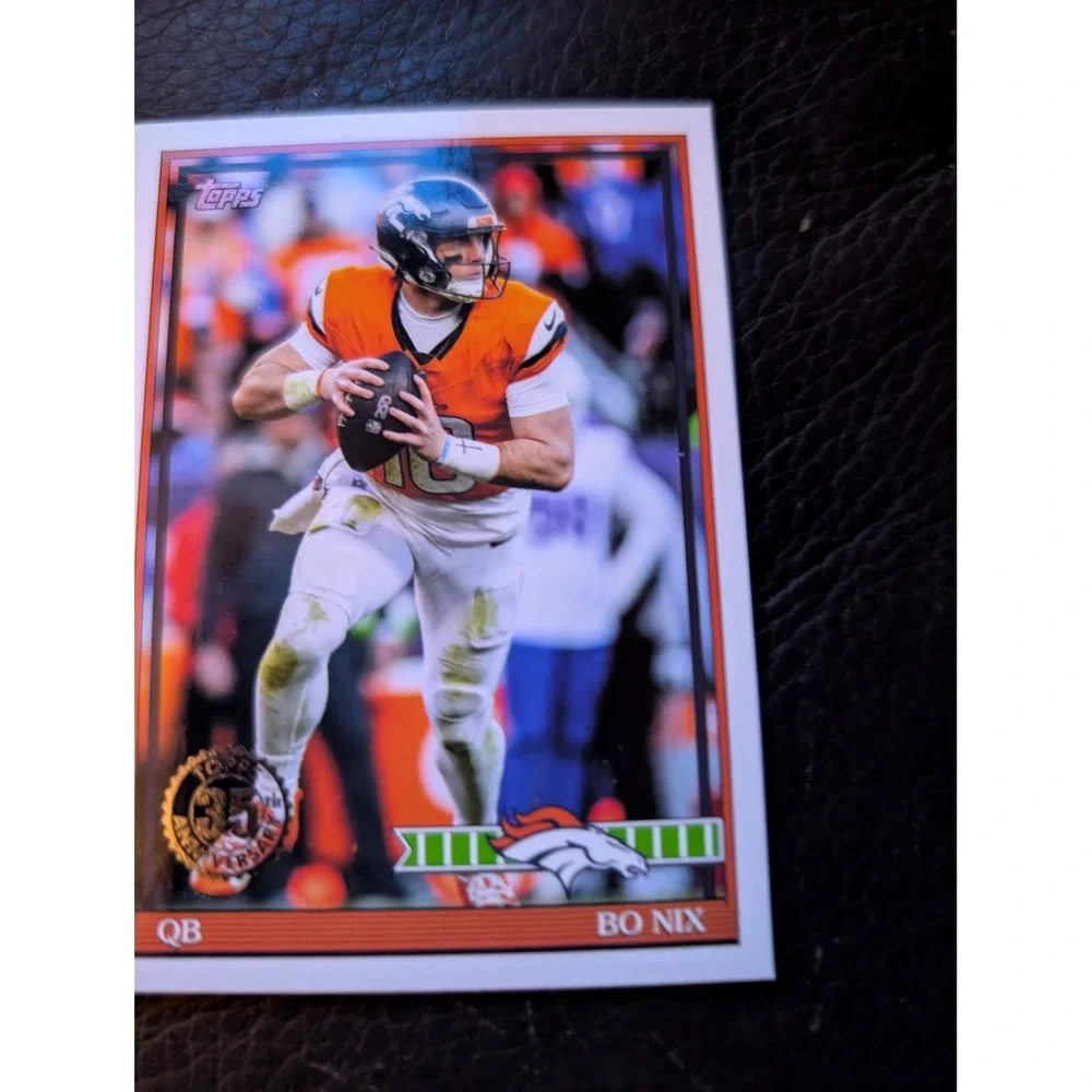 2024 Topps Composite Bo Nix Denver Broncos Rookie Card 1989 Retro 91TF-31